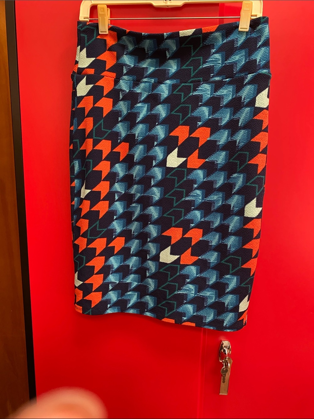 LuLaRoe Cassie Pencil Skirt | Geometric Chevron Houndstooth Print | Size S.